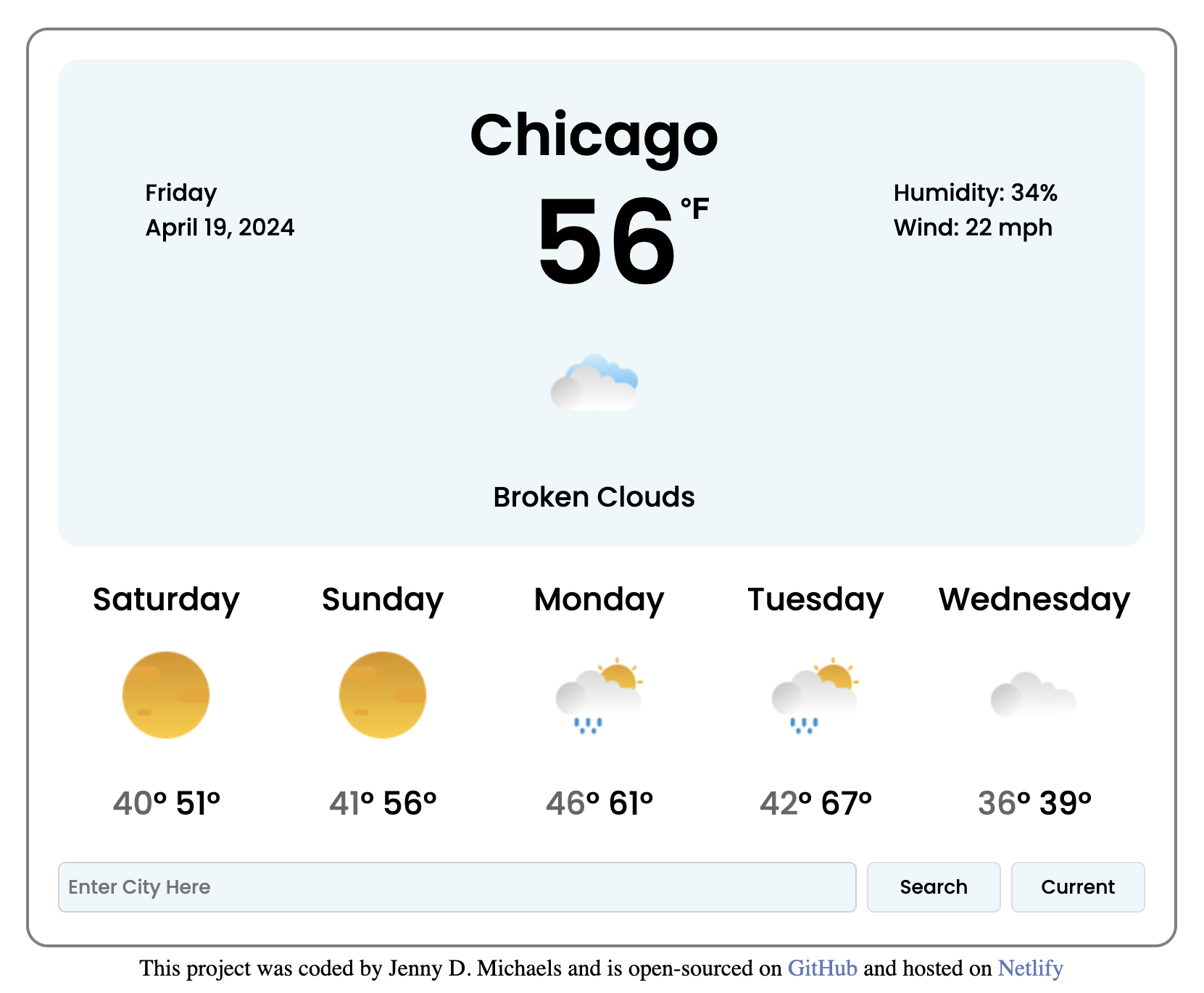 Weather project preview